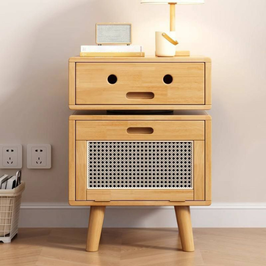 Rustic Mango Casual Solid wood Cabinet Children Nightstand