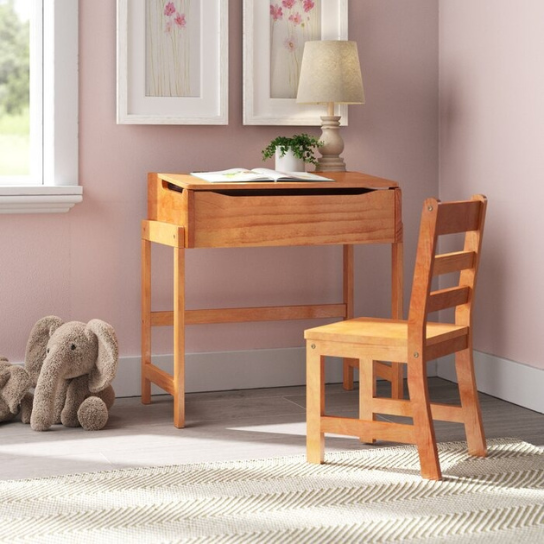 Rustic Mango solid wood  Writing Desk with natural color