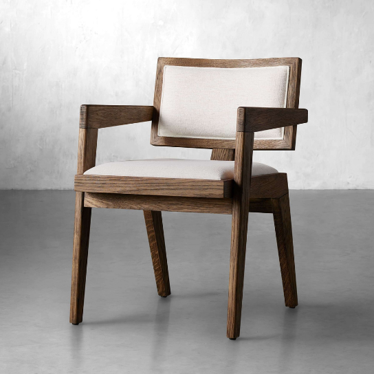 Rustic Mango Solid Wooden Chair with Sitting or Back Rest Cousins In Light Walnut Finish